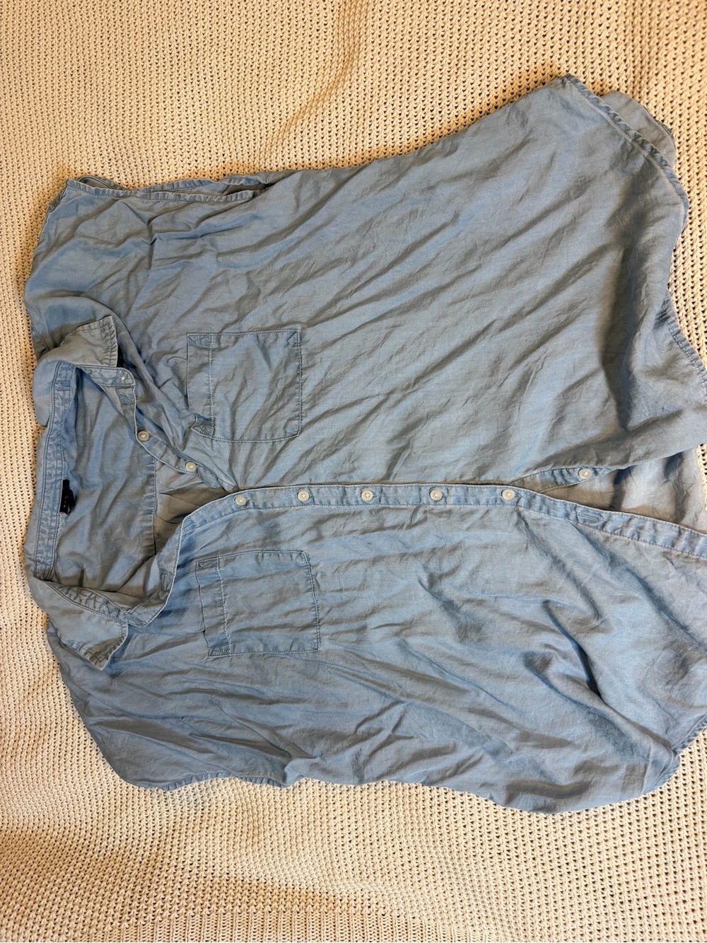 torrid Chambray Button-Up Blouse in Light Blue